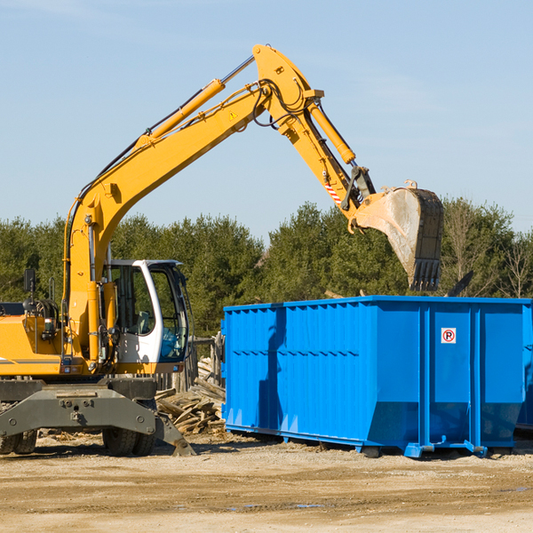 what are the rental fees for a residential dumpster in Webbers Falls